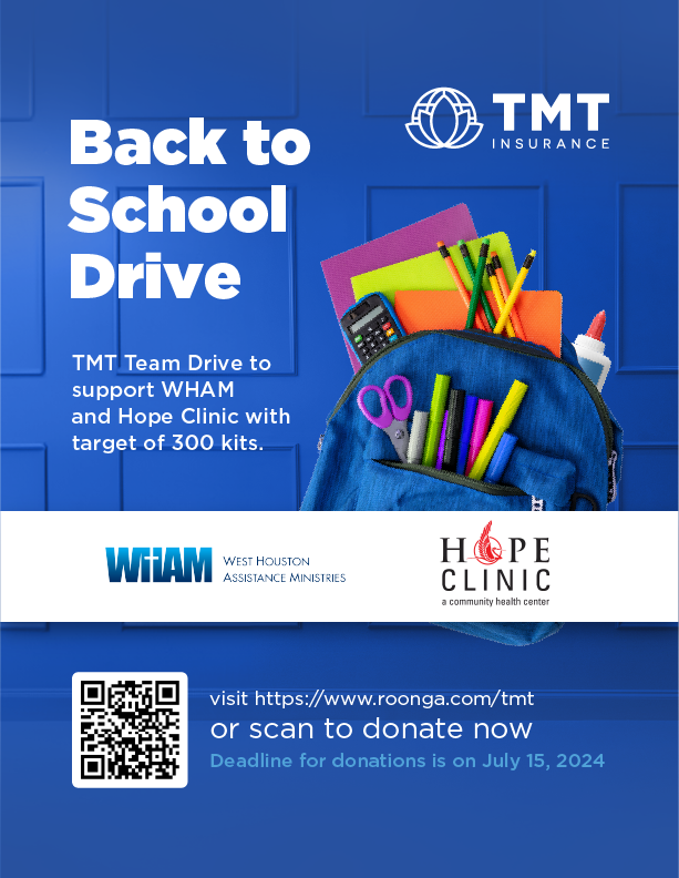 TMT Insurance Back to School Drive